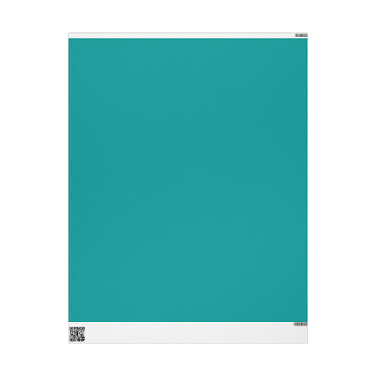 Deep Aqua Wrapping Paper Matte or Glossy Gift Wrap 3 Sizes Fine Art Paper