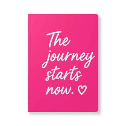 Pink The Journey Starts Now A5 Lined Journal