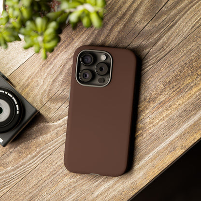 Chocolate Brown Tough Cell Phone Case Matte or Glossy Protective Case iPhone Samsung