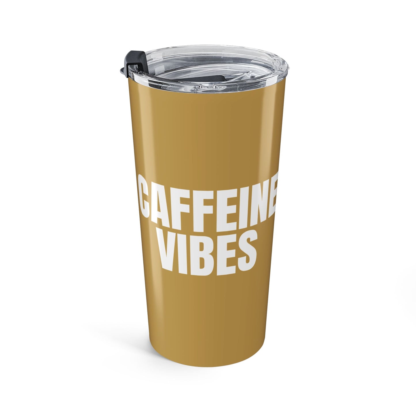 Muted Gold Caffeine Vibes 20oz Stainless Steel Tumbler | Color Coordinated Collection