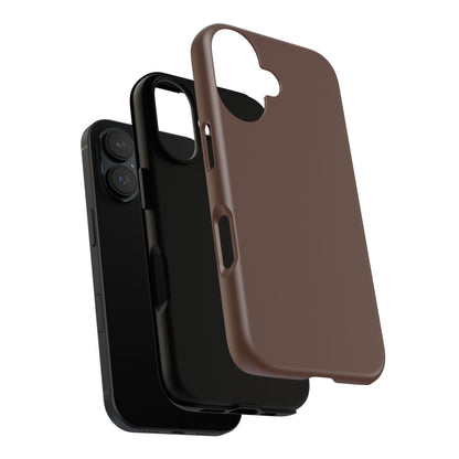 Chocolate Brown Tough Cell Phone Case Matte or Glossy Protective Case iPhone Samsung
