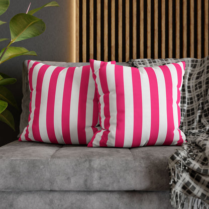 Pink Stripe Canvas Pillow Cover 20 x 20