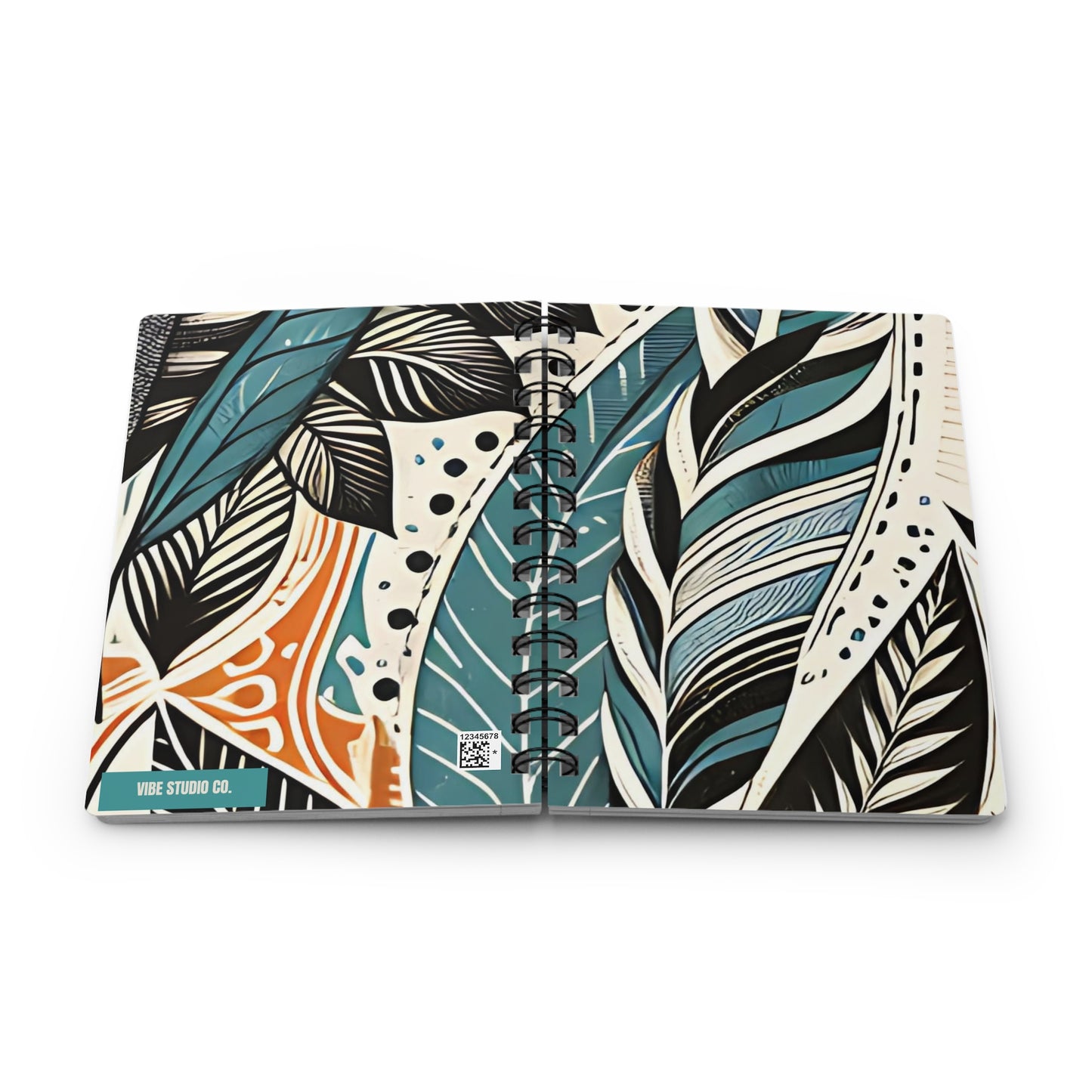 Botanical Leaves Spiral Journal Botanical Leaf Notebook A5 Lined Journal