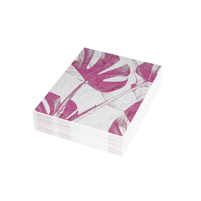 Monstera Leaf Lilac Wine Postcards