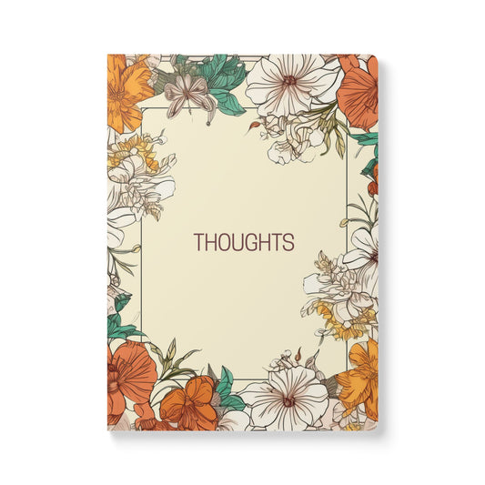 Watercolor Hibiscus Softcover Journal Floral Botanical Notebook A5 Lined Journal