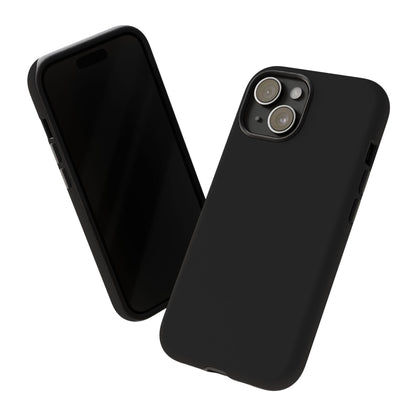 Black Tough Cell Phone Case Matte or Glossy Protective Case iPhone Samsung