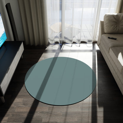 Dusty Blue Coordinated Round Rug 60 Inch Floor Rug Minimal Home Decor Living Room Rug