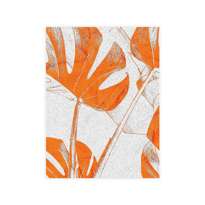 Monstera Leaf Tangerine Postcards