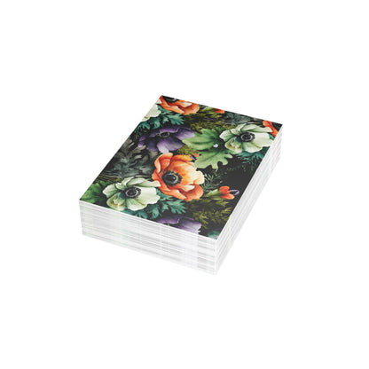 Decorated Floral Postcards Botanical Floral Postcard Set