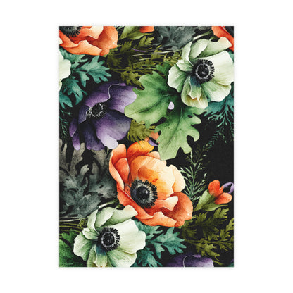 Decorated Floral Postcards Botanical Floral Postcard Set