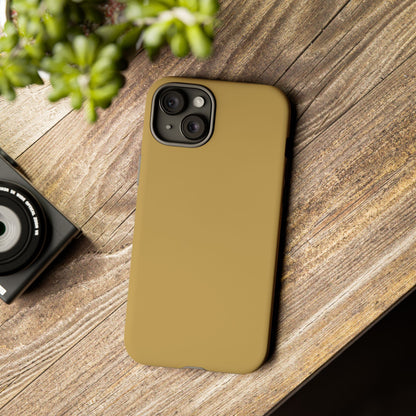 Muted Gold Tough Cell Phone Case Matte or Glossy Protective Case iPhone Samsung