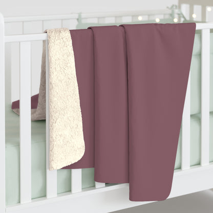 Mauve Sherpa Fleece Blanket Cozy Plush Throw 3 Sizes Soft Warm Blanket