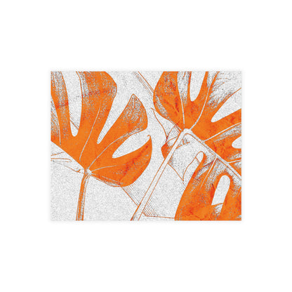 Monstera Leaf Tangerine Postcards