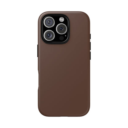 Chocolate Brown Tough Cell Phone Case Matte or Glossy Protective Case iPhone Samsung