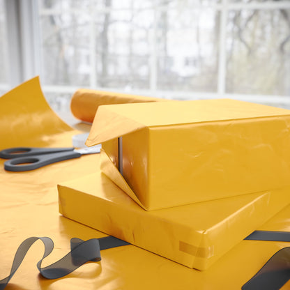 Honey Yellow Wrapping Paper Matte or Glossy Gift Wrap 3 Sizes Fine Art Paper