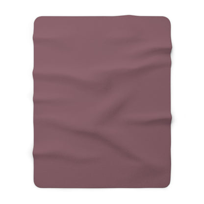 Mauve Sherpa Fleece Blanket Cozy Plush Throw 3 Sizes Soft Warm Blanket