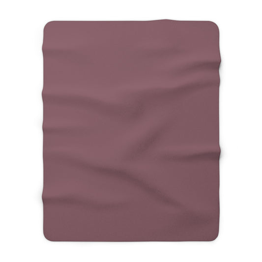 Mauve Sherpa Fleece Blanket Cozy Plush Throw 3 Sizes Soft Warm Blanket