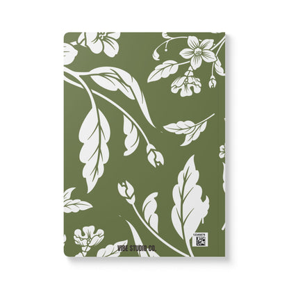 Olive Floral A5 Lined Journal Coordinated Collection