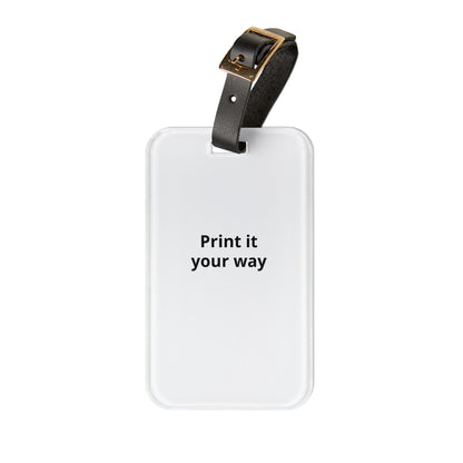 Custom Photo Luggage Tag Acrylic Luggage Tag with Leather Strap