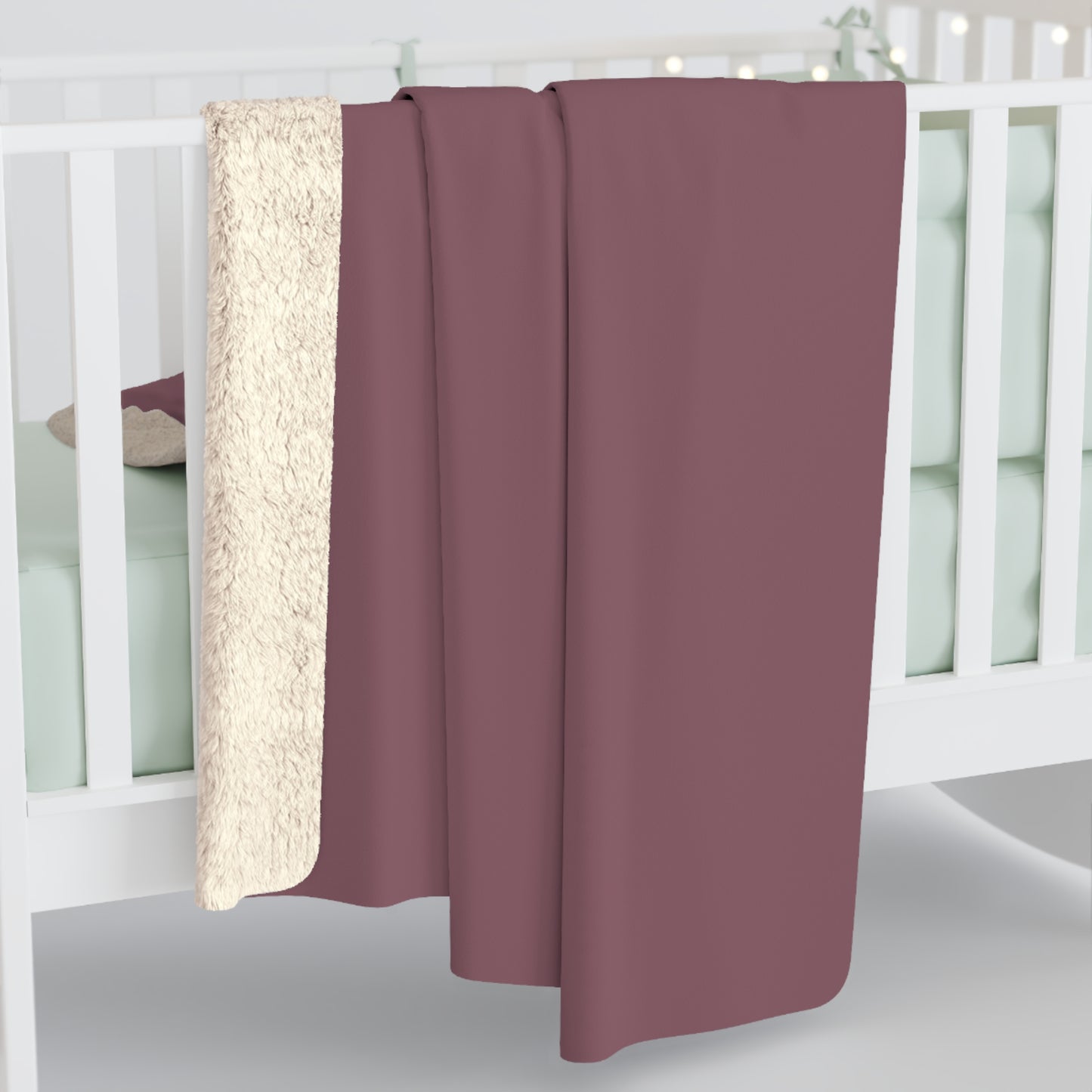 Mauve Sherpa Fleece Blanket Cozy Plush Throw 3 Sizes Soft Warm Blanket