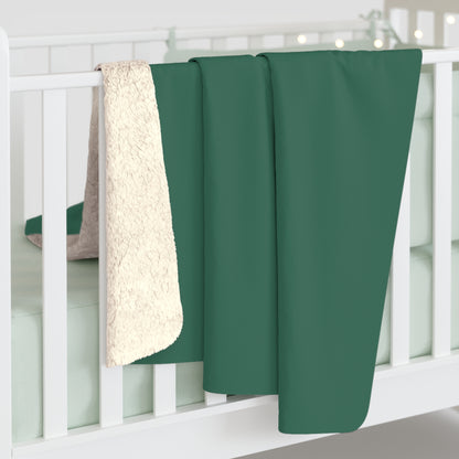 Leaf Green Sherpa Fleece Blanket Cozy Plush Throw 3 Sizes Soft Warm Blanket
