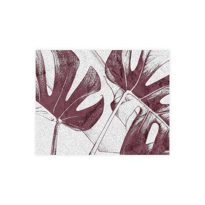 Monstera Leaf Mauve and White Postcards