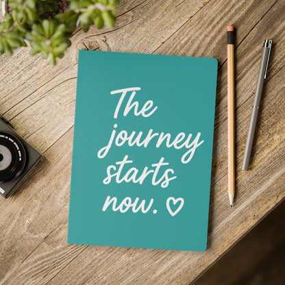Deep Aqua The Journey Starts Now A5 Lined Journal