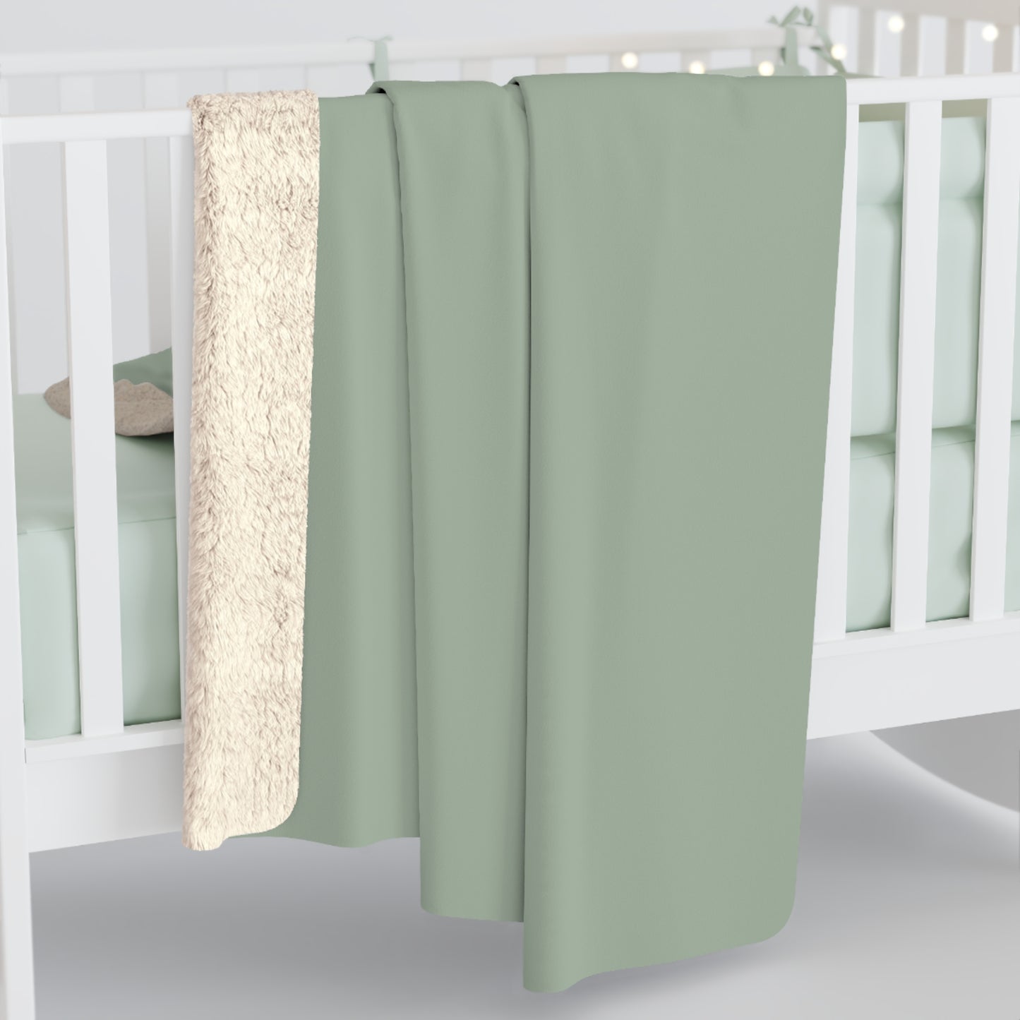 Sage Sherpa Fleece Blanket Cozy Plush Throw 3 Sizes Soft Warm Blanket