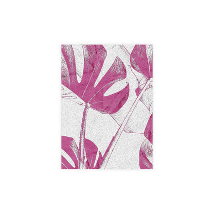 Monstera Leaf Lilac Wine Postcards