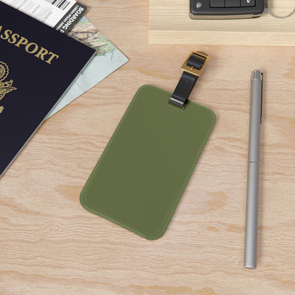 Olive Luggage Tag Acrylic Travel Tag