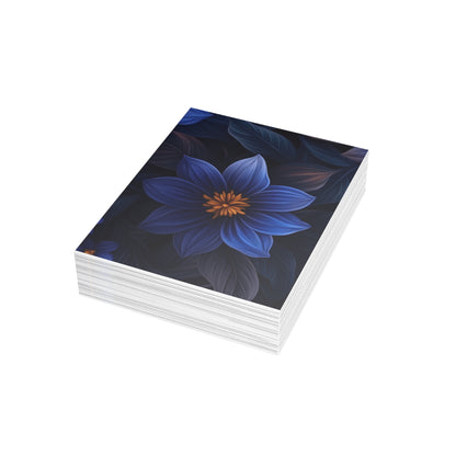 Blue Floral Heaven Postcards Blue Floral Botanical Postcard Set