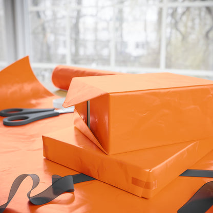 Tangerine Wrapping Paper Matte or Glossy Gift Wrap 3 Sizes Fine Art Paper
