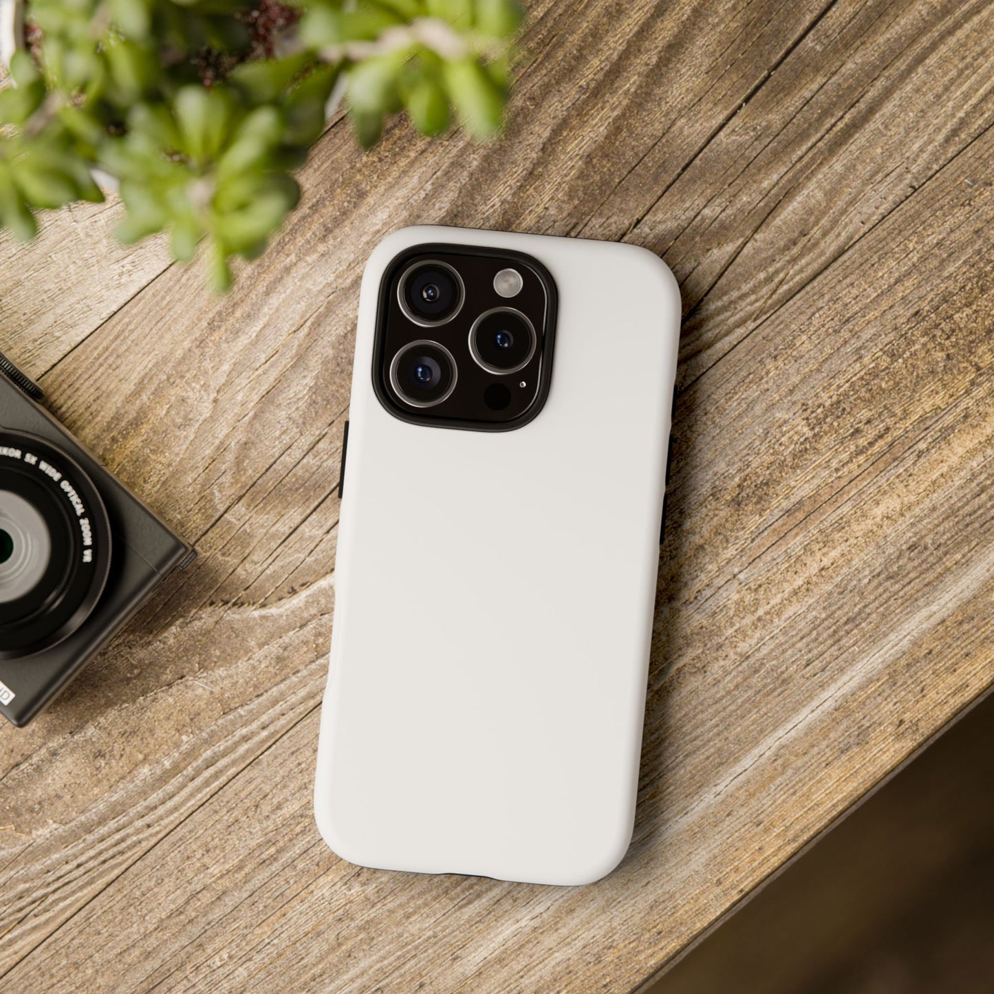 White Tough Cell Phone Case Matte or Glossy Protective Case iPhone Samsung