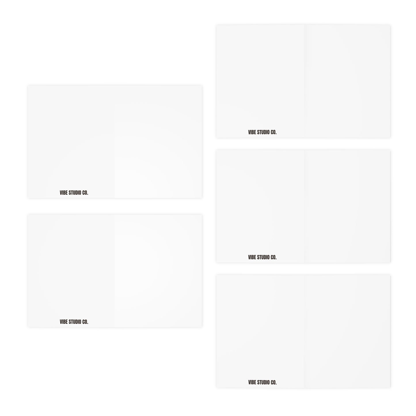 White Blank Folding Note Cards Pack of 5 w/ Envelopes | Coordinated Collection
