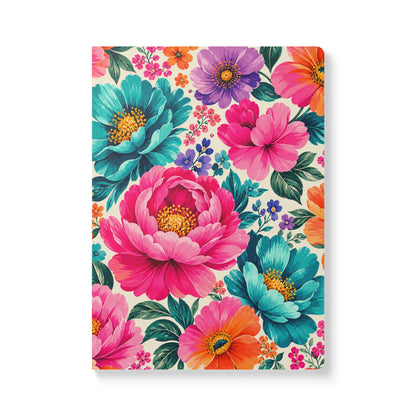 Dreamy Floral Softcover A5 Lined Journal Floral Notebook
