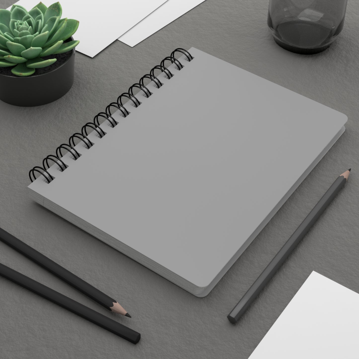 Grayscale Spiral Lined Notebook 150 Page Journal | Coordinated Collection