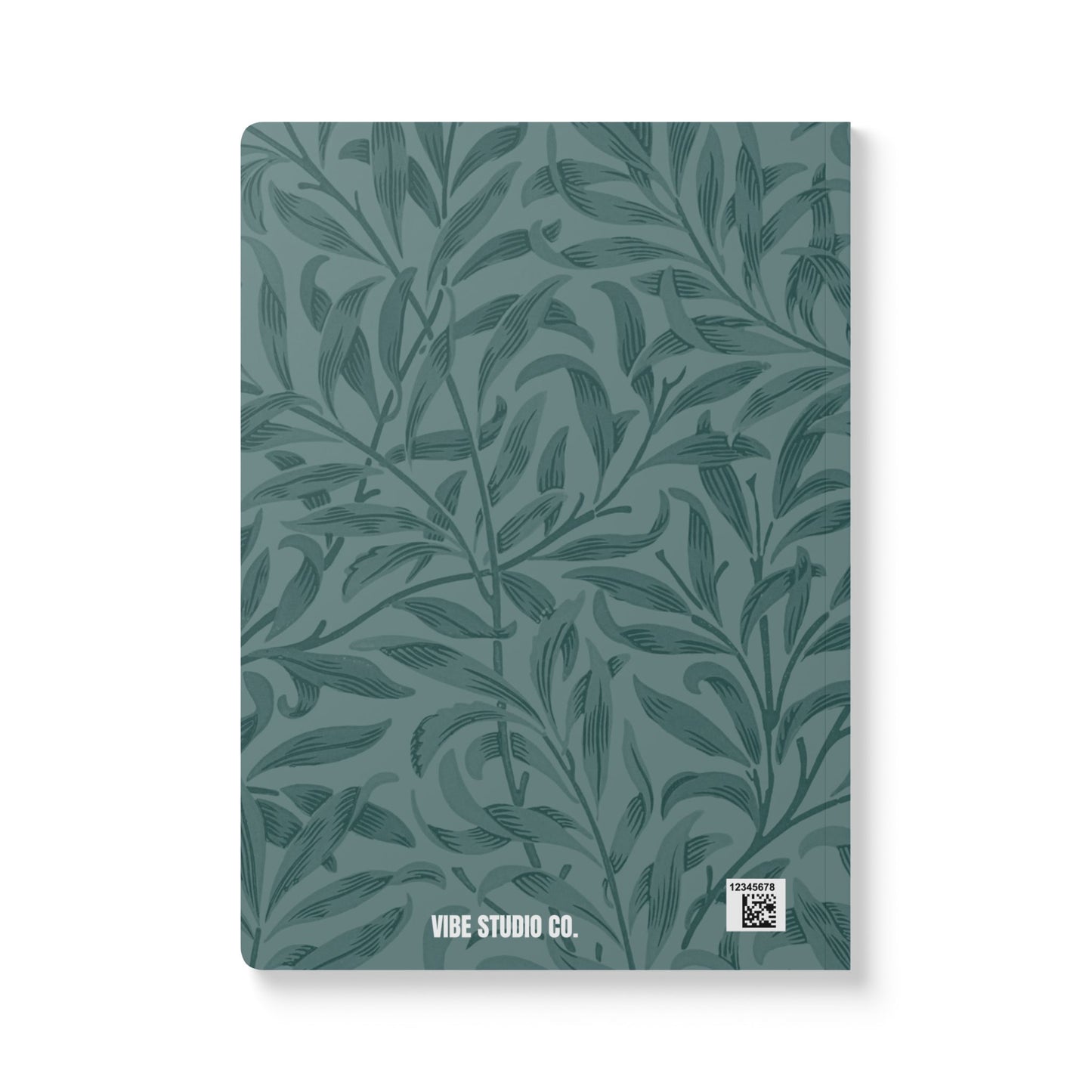 Dusty Blue Leaves A5 Lined Journal Minimal Botanical Notebook | Coordinated Collection