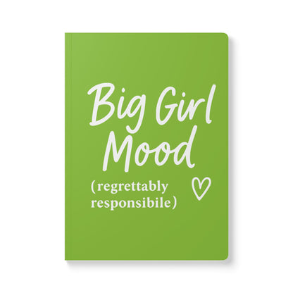 Muted Lime Big Girl Mood A5 Lined Journal