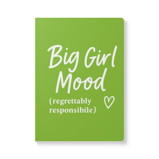 Muted Lime Big Girl Mood A5 Lined Journal