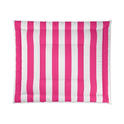 Pink Stripe Comforter Pink and White Striped Comforter Bedding