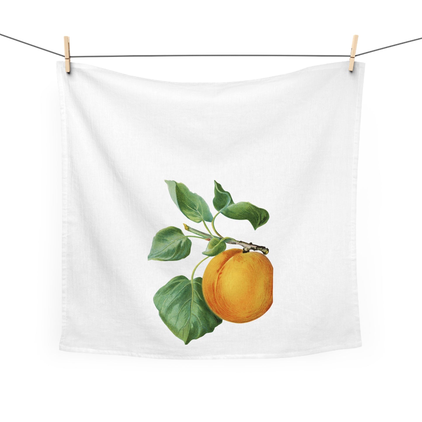 Peach Kitchen Tea Towel Cotton Dish Towel Fruit Design Decorative Towel