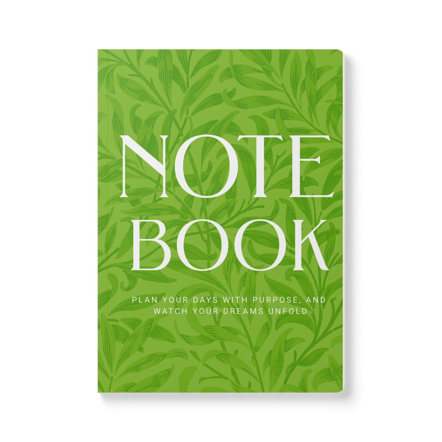 Muted Lime Leaves A5 Lined Journal Minimal Botanical Notebook | Coordinated Collection
