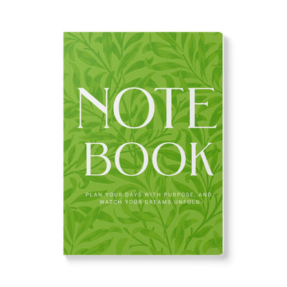 Muted Lime Leaves A5 Lined Journal Minimal Botanical Notebook | Coordinated Collection