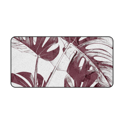 Monstera Leaf Mauve Desk Pad