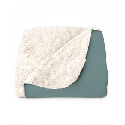 Dusty Blue Sherpa Fleece Blanket Cozy Plush Throw 3 Sizes Soft Warm Blanket
