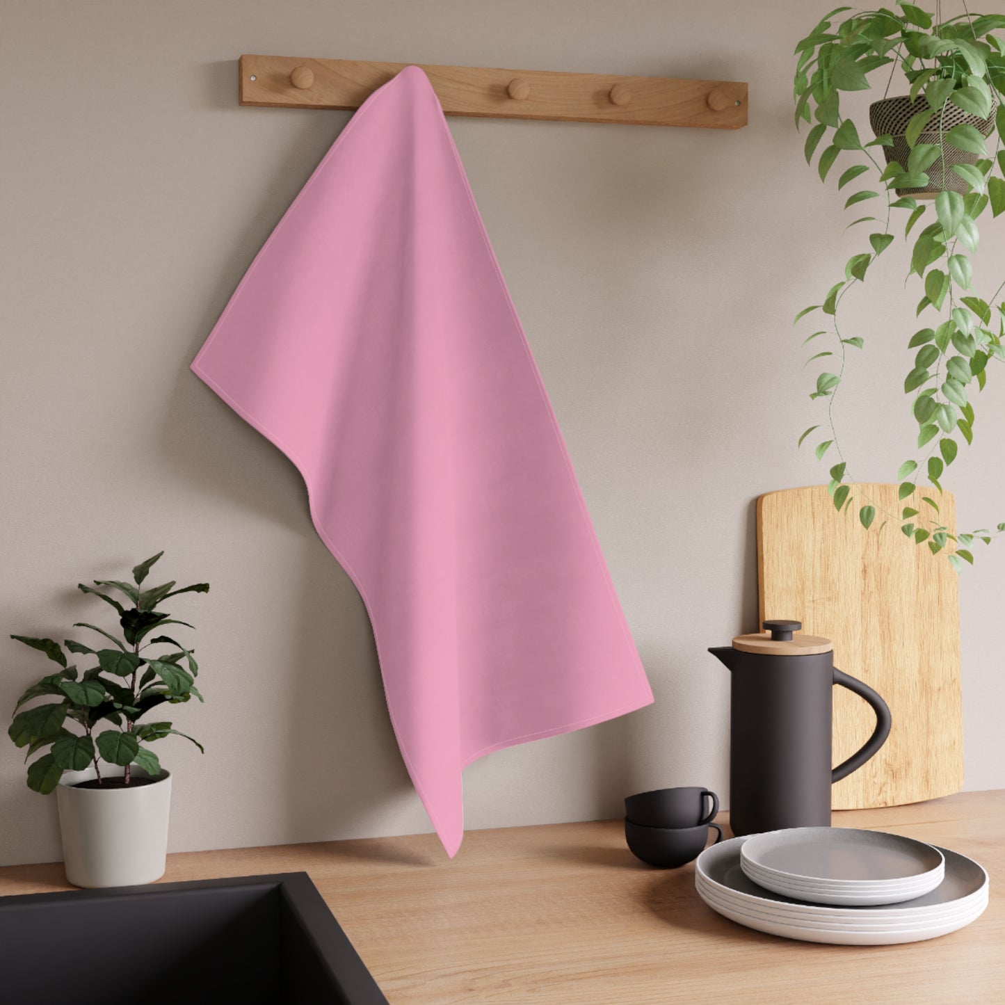 Light Pink Cotton Twill Tea Towel 18 x 30