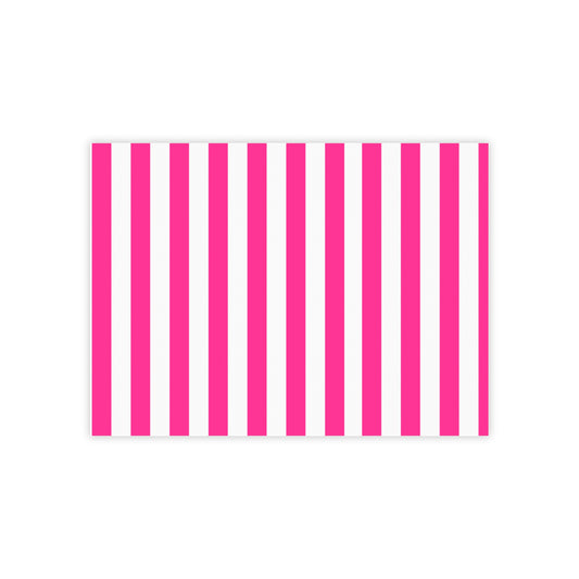 Pink Stripe Sticky Notes (7 Sizes)