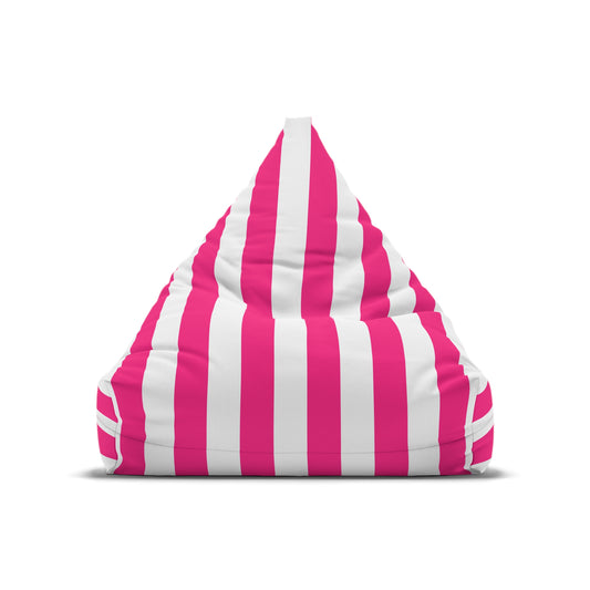 Pink Stripe Bean Bag Chair Cover Pink and White Striped Lounge Chair Cover