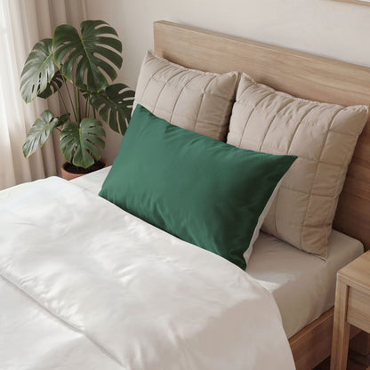Leaf Green Pillow Solid Cotton Sham