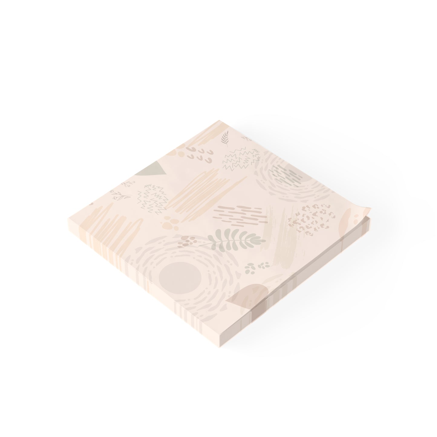 Neutral Flow Sticky Notes Abstract Neutral Post It Notes (7 Sizes)